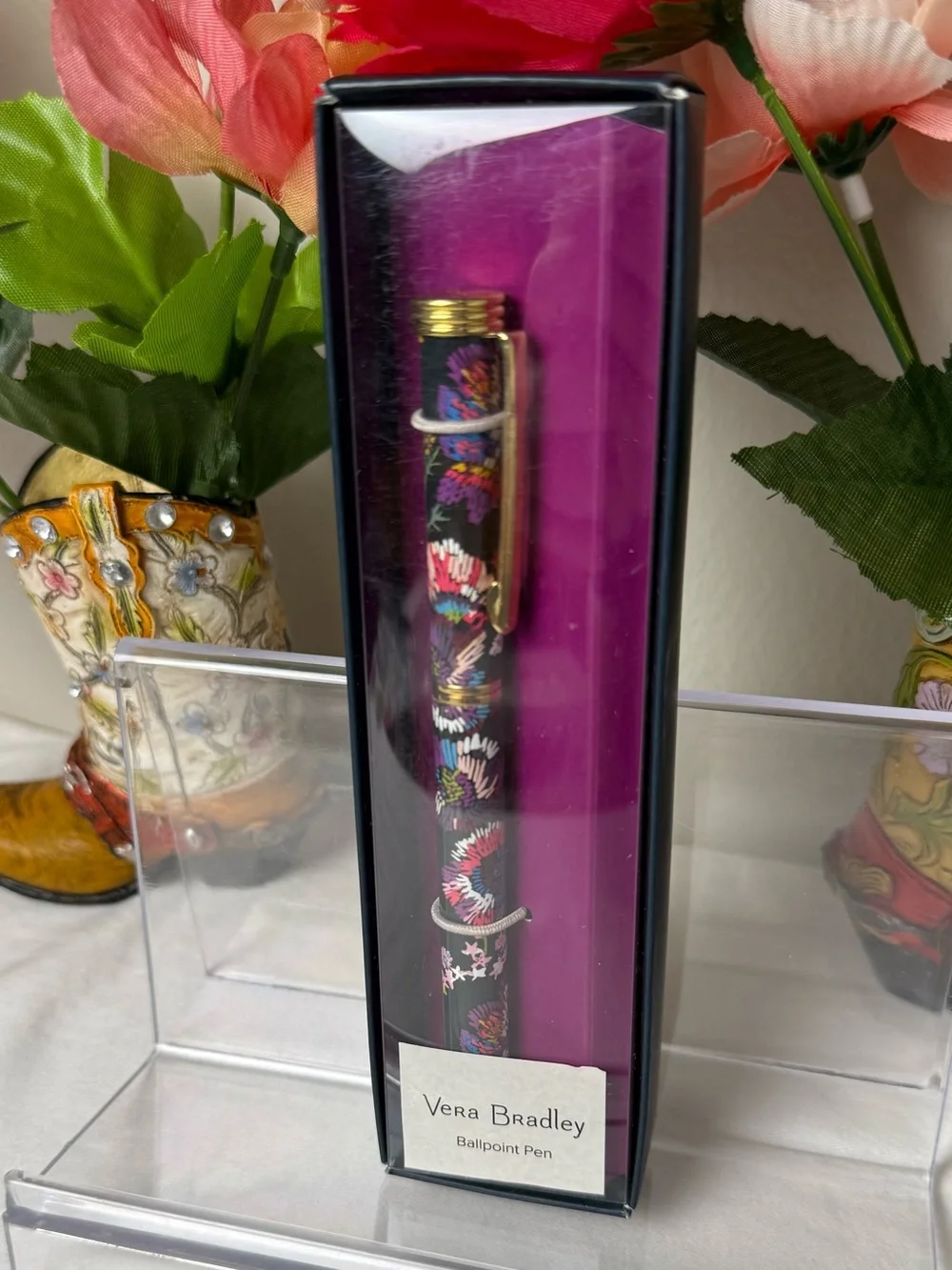 NWT Vera Bradley Midnight Wildflowers Ball Point Pen
